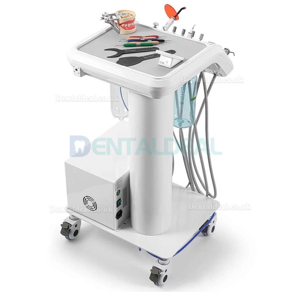 B033 Portable Mobile Dental Delivery Trolley Cart Unit with Compressor, Scaler & Curing Light